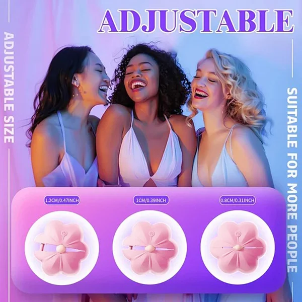 Rose Clitoral Sucker Sex Toy For Women and Remote Control Adjustable Nipple Toys Rose Vibrating Nipple Clamps With 10 Modes 
