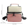 Double Layers Lunch Bag Leak Proof Hand-Held Cooler Box Portable Picnic Trip Bag