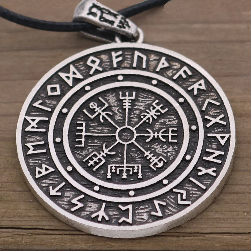 Nordic Symbol Viking Metal Rune Circle Talisman Hollow Not Hollow Pendant
