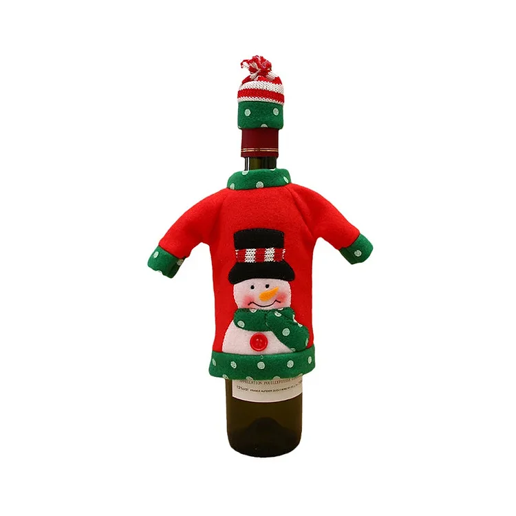 Santa Claus Wine Bottle Decoration For Christmas - tree - Codlins