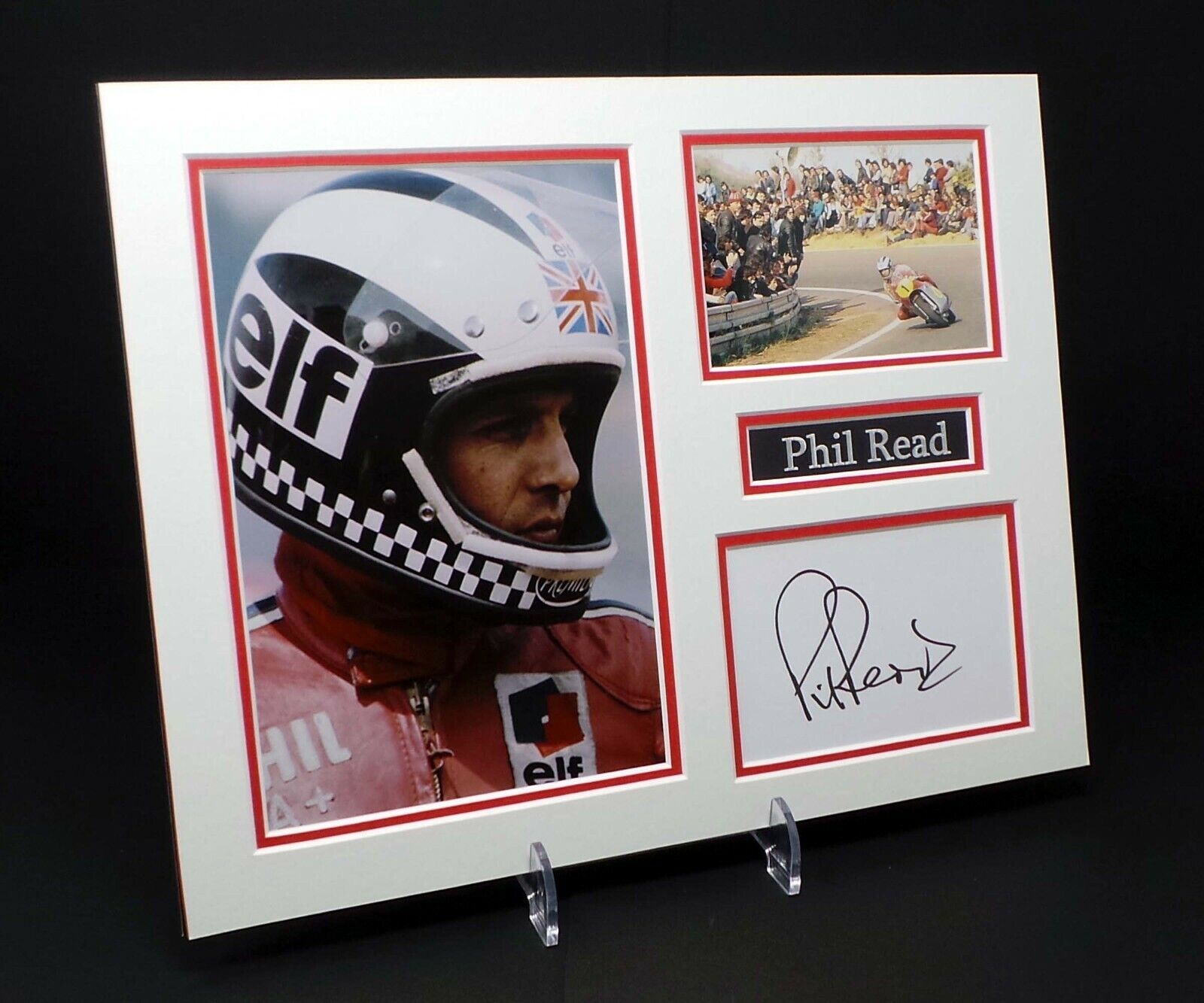 Phil READ Signed Mounted Photo Poster painting Display AFTAL TT Grand Prix Motorcycle Road Racer