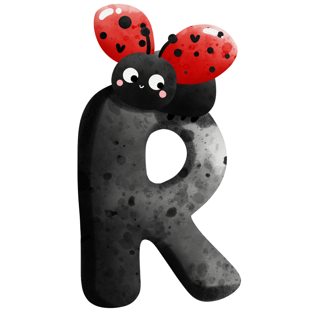 Diamond Painting - Full Round/Square Drill - Ladybug Alphabet(30*30 - 50*50cm)