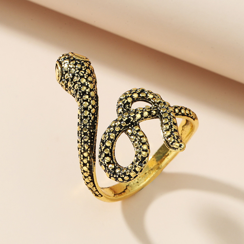 Snake Vintage Gold Plated Ring