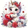 Amour licorne-partial spécial diamant peinture-30 * 30cm