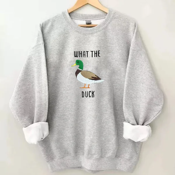 WHAT THE DUCK Prints Characteristic Sweatshirt