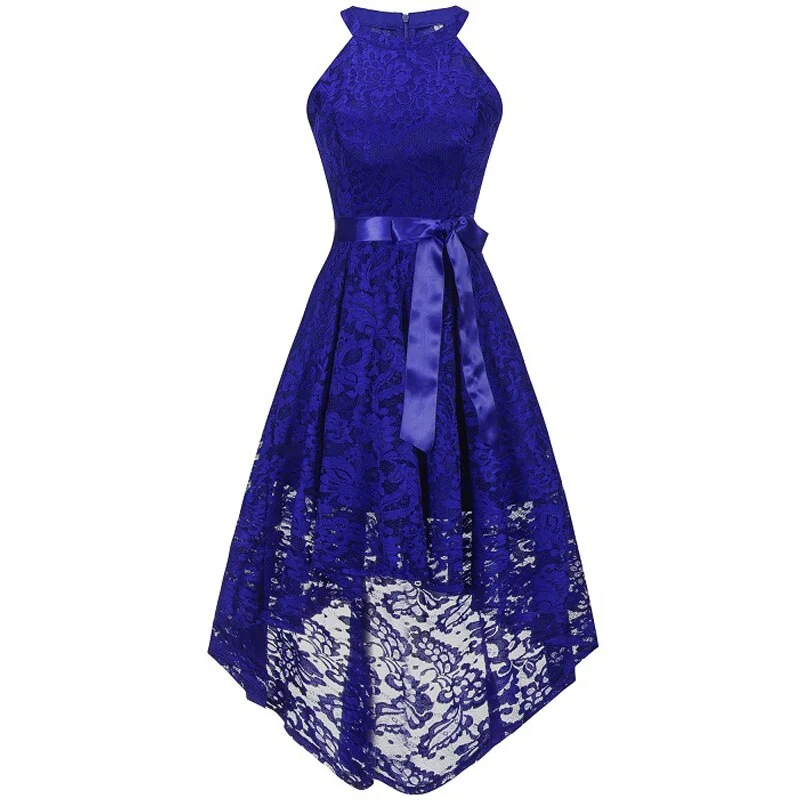 New Bridesmaid fashion new neck lace pendant tail dress banquet dress girl's beauty graduation ceremony presided dress vestidos