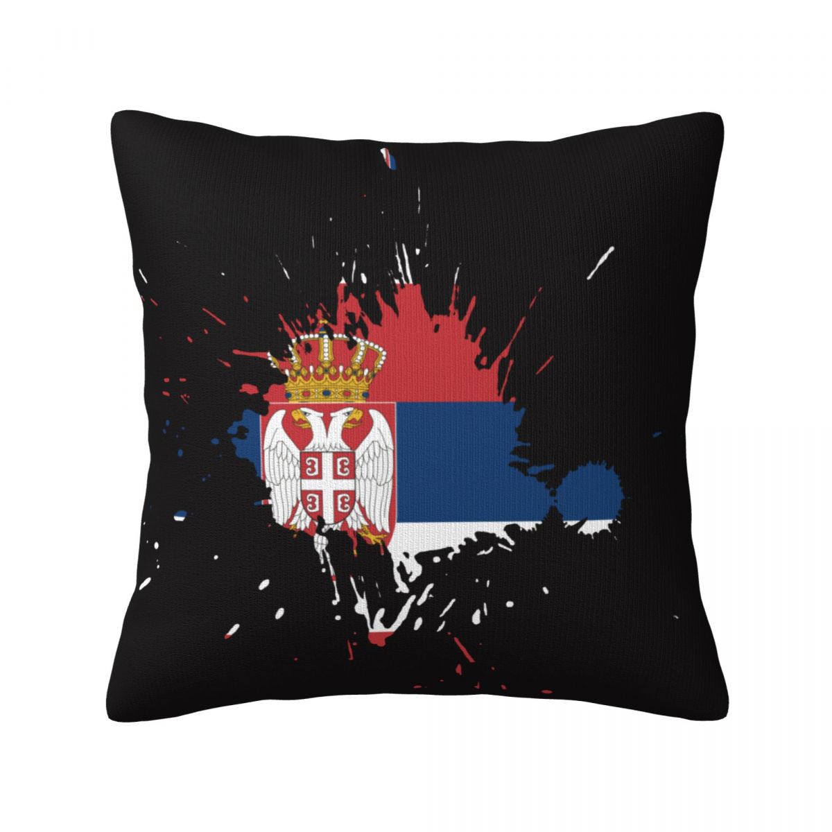 Serbia Ink Spatter Pillow Covers 18x18 Inch