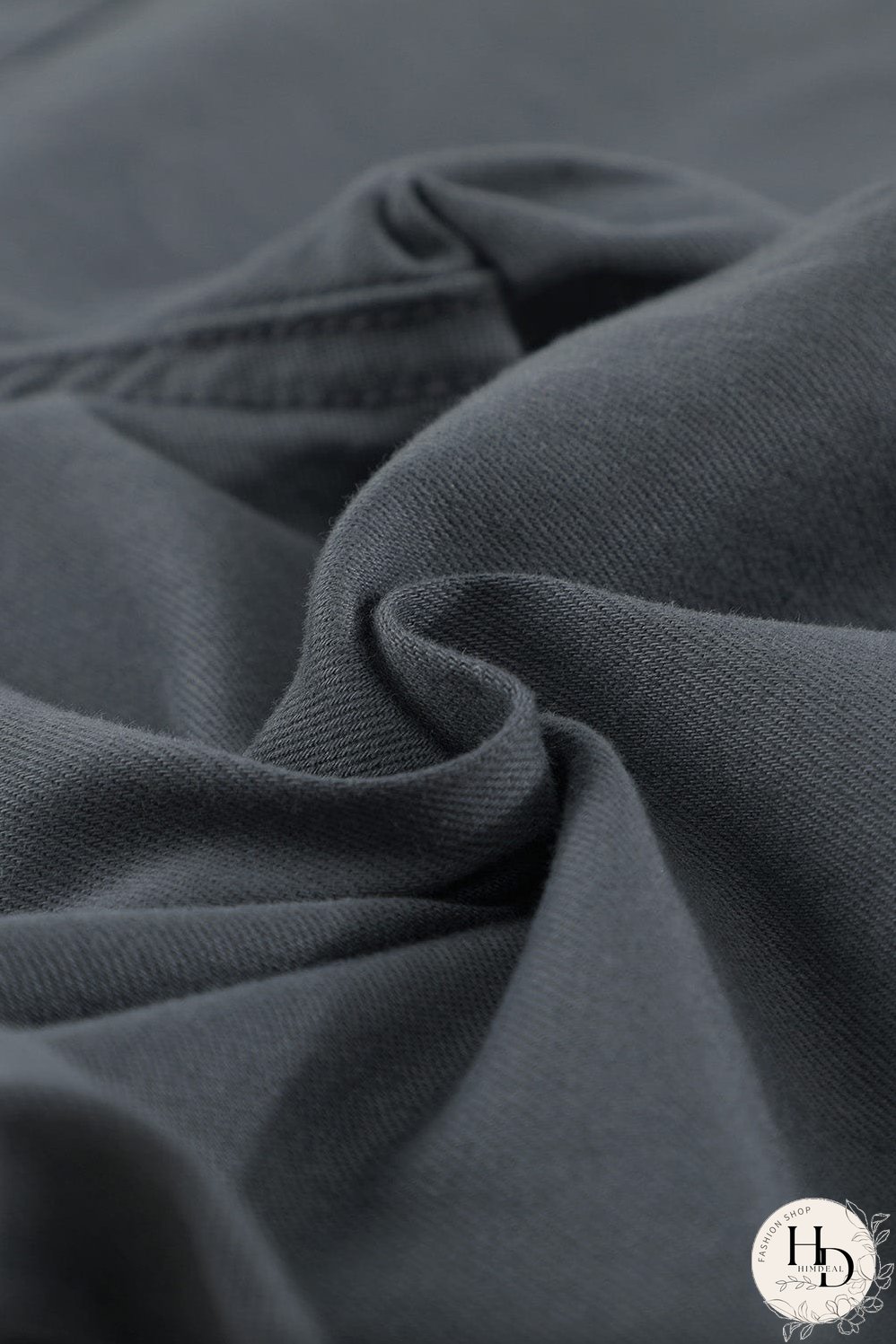 Elastic Loose Wide Leg Button Pants