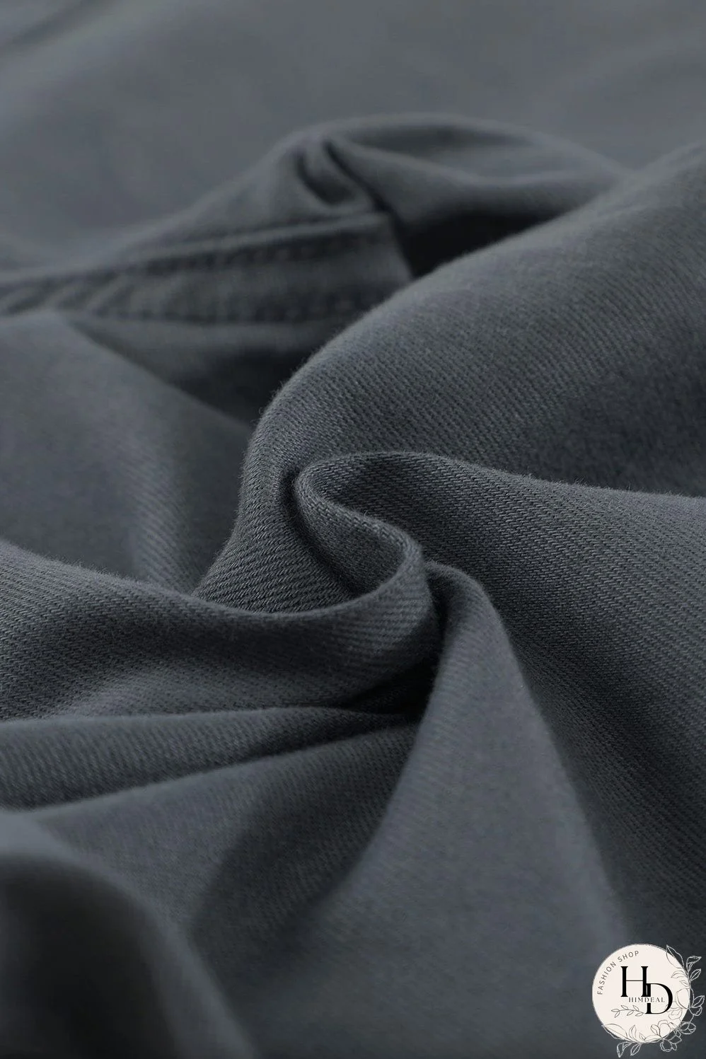 Elastic Loose Wide Leg Button Pants