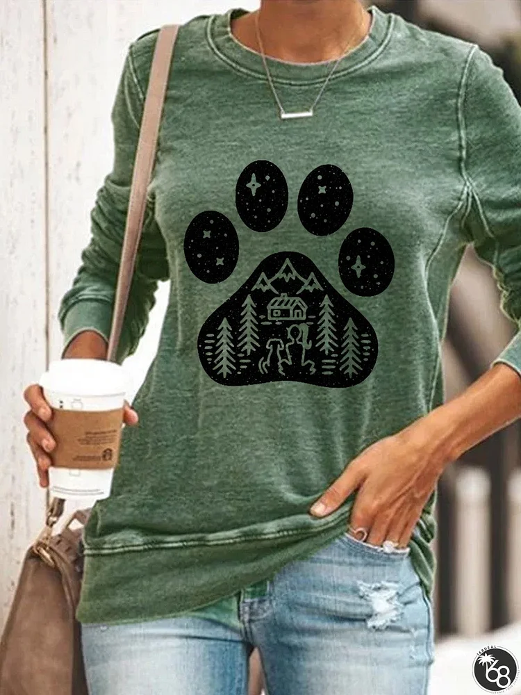 Dog Paw Camping Best Gift for Puppies Lover Essential Sweatshirt | 168DEAL