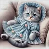 (Multi-Style) Flowers Cats-11CT Stamped Cross Stitch 50*50cm/19.69*19.69in tapestrymarket