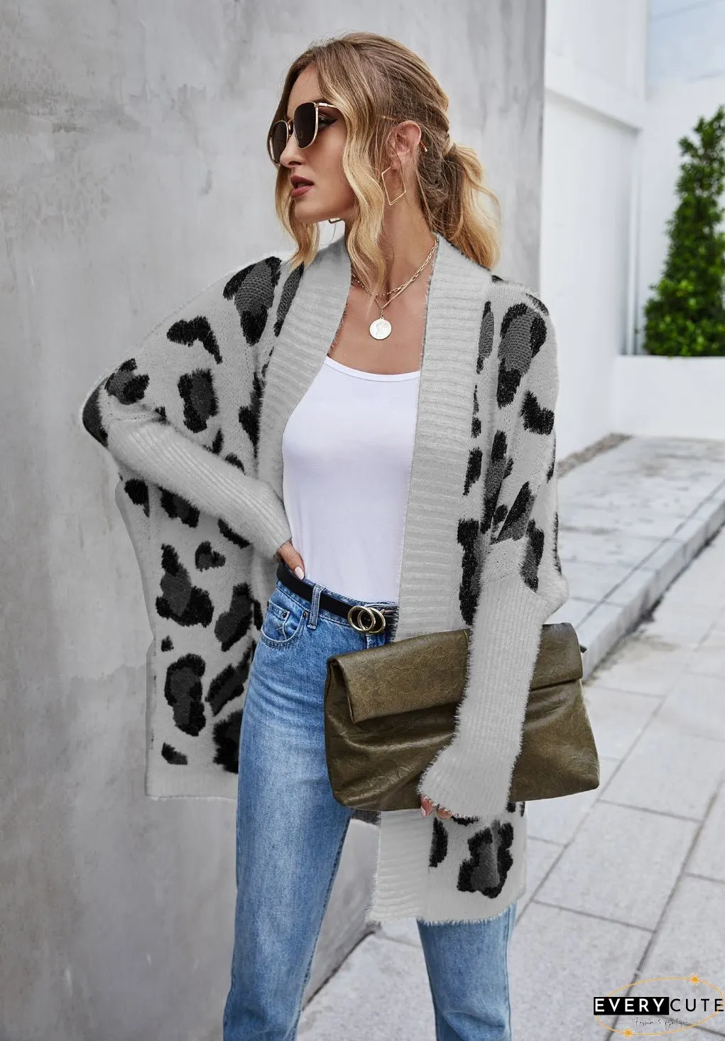 Women's Winter Large Personality Fashion Leopard Print Coats