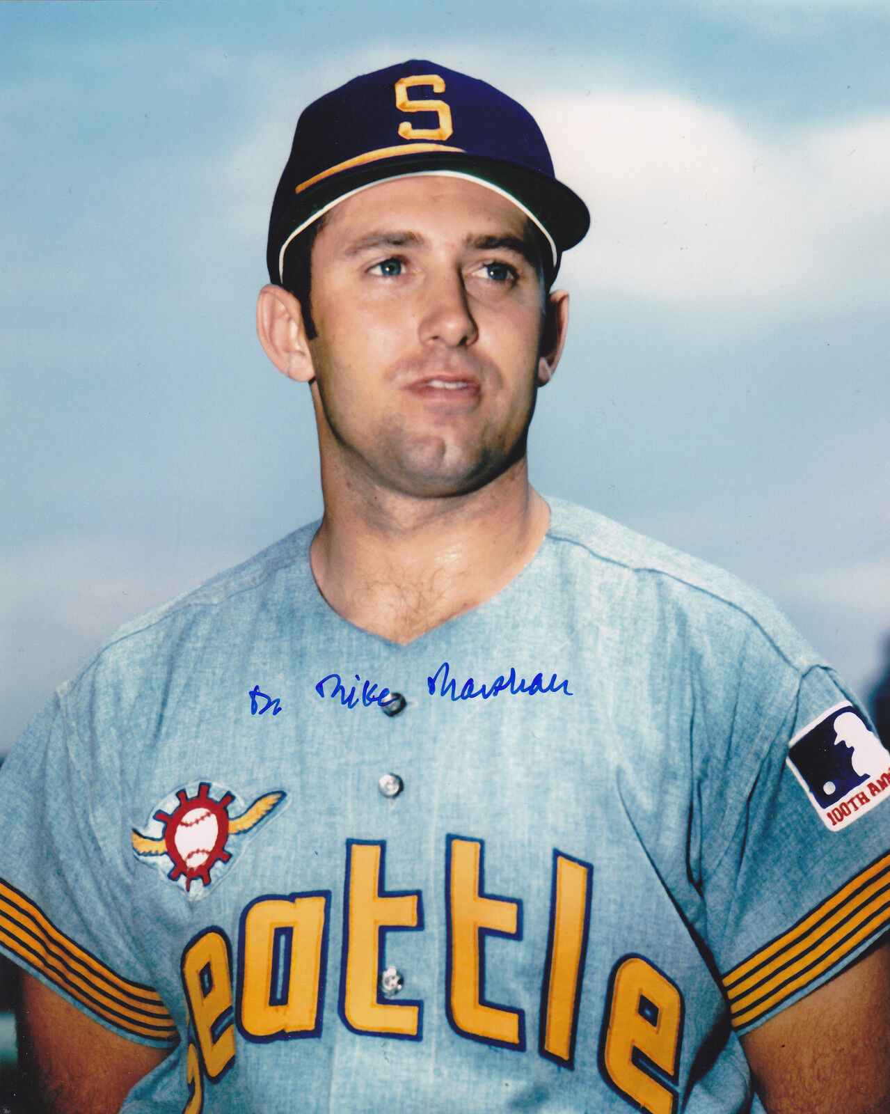 MIKE MARSHALL SEATTLE PILOTS 1969 ACTION SIGNED 8X10