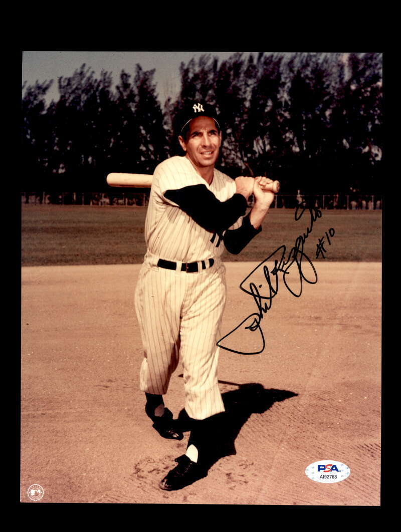 Phil Rizzuto PSA DNA Coa Signed 8x10 Yankees Photo Poster painting Autograph