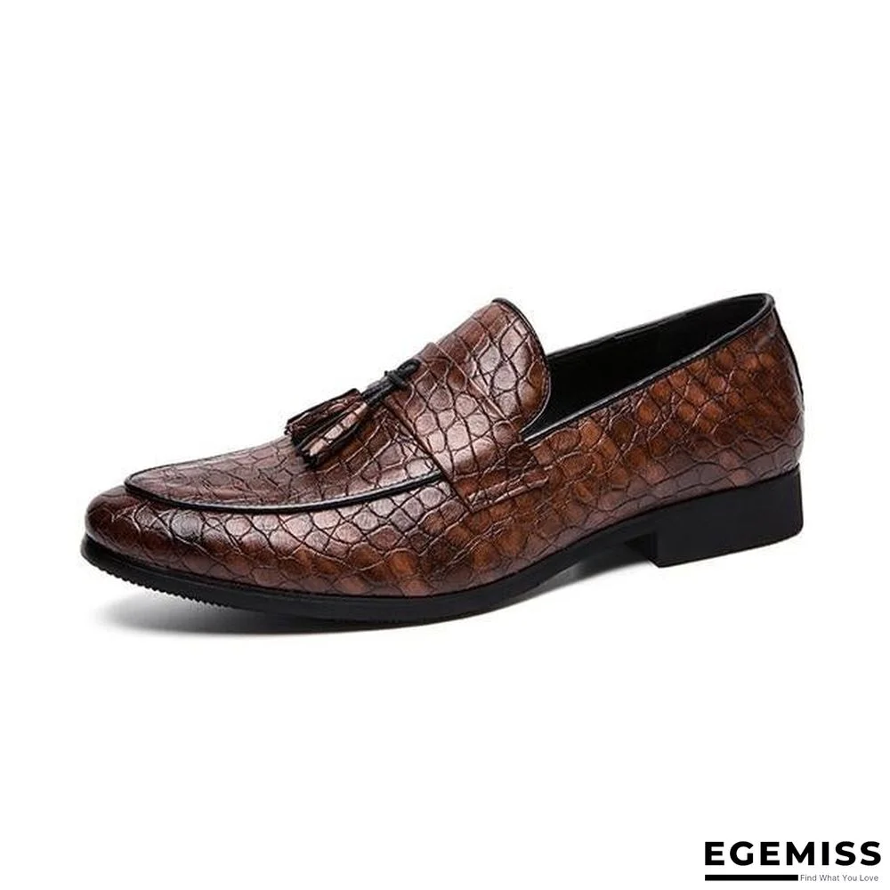 Men Pointed Formal Business Luxury Casual Leather Wedding Party Loafers Shoes | EGEMISS