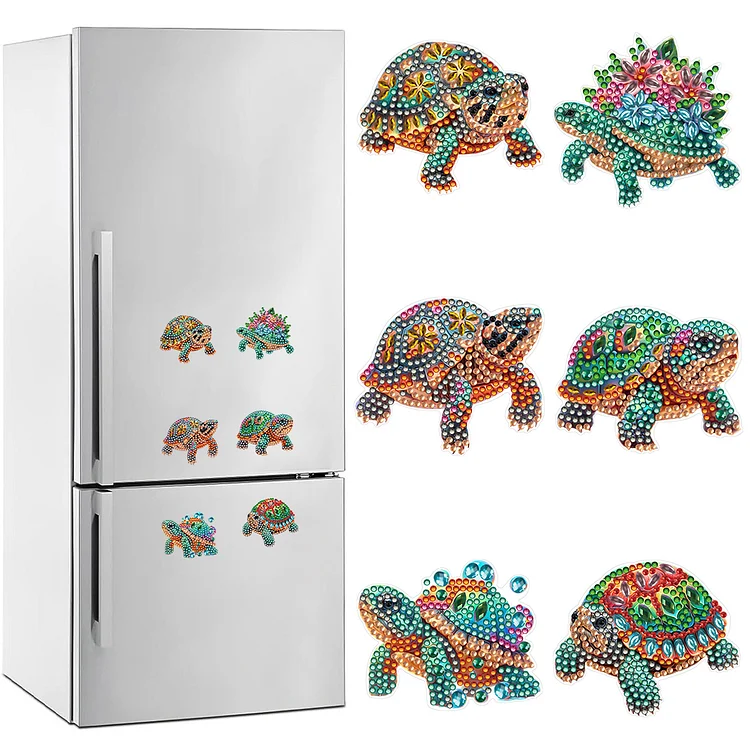 【Magnet Stickers】Sea Turtle Special Shape Diamond Painting Fridge Magnet for DIY Art Crafts gbfke