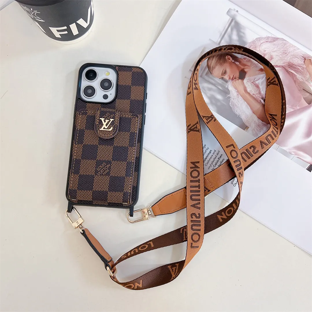 LV Elegant Canvas Leather Card Holder Gucci Ophidia GG Crossbody Apple iPhone Case