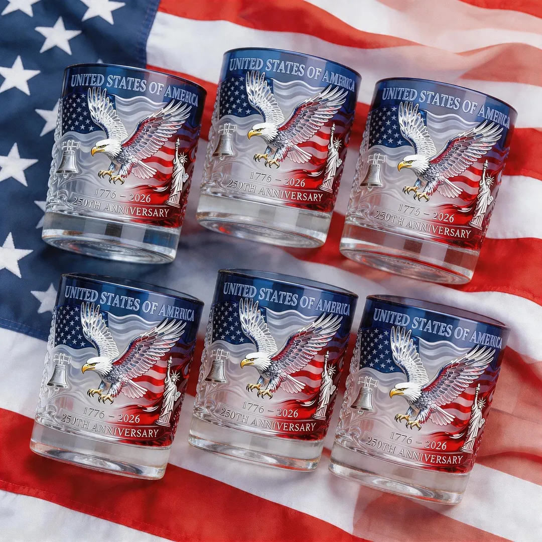 Limited Edition 2026 USA 250th Anniversary Commemorative Glass &ndash; 1776-2026 Heritage Edition