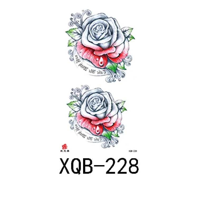 Small Full Arm Waterproof Tattoo Sticker Half Arm Arm Painted Flower Animal Arm Lasting European and American Tattoo Sticker