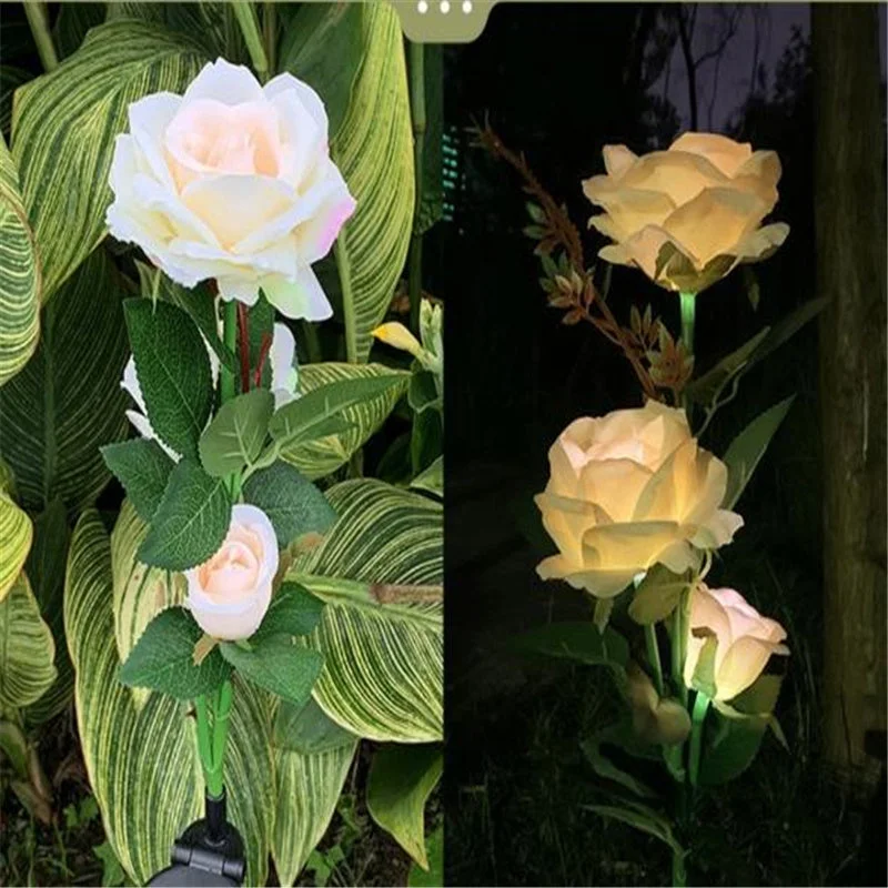 Artificial Rose Solar Outdoor Garden Light