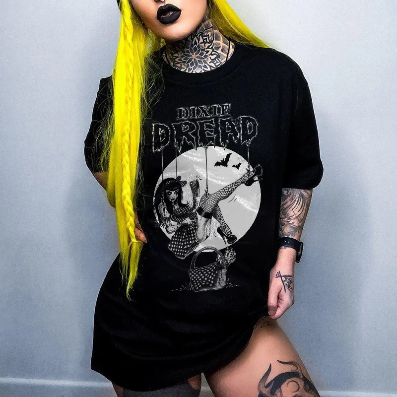 Dixie Dread Gothic Woman Printed Women's T-shirt -  