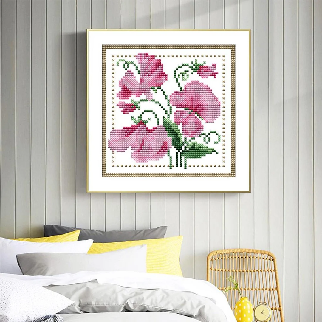 Partial Cross Stitch Kit April 14CT Counted DIY Needlework Decor (H426)