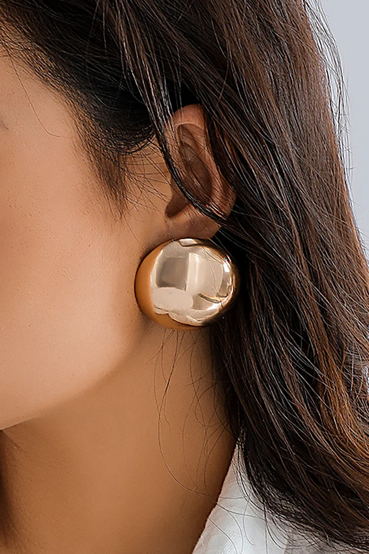 Fashionable Alloy Punk Style Dangle Earrings-Gold1