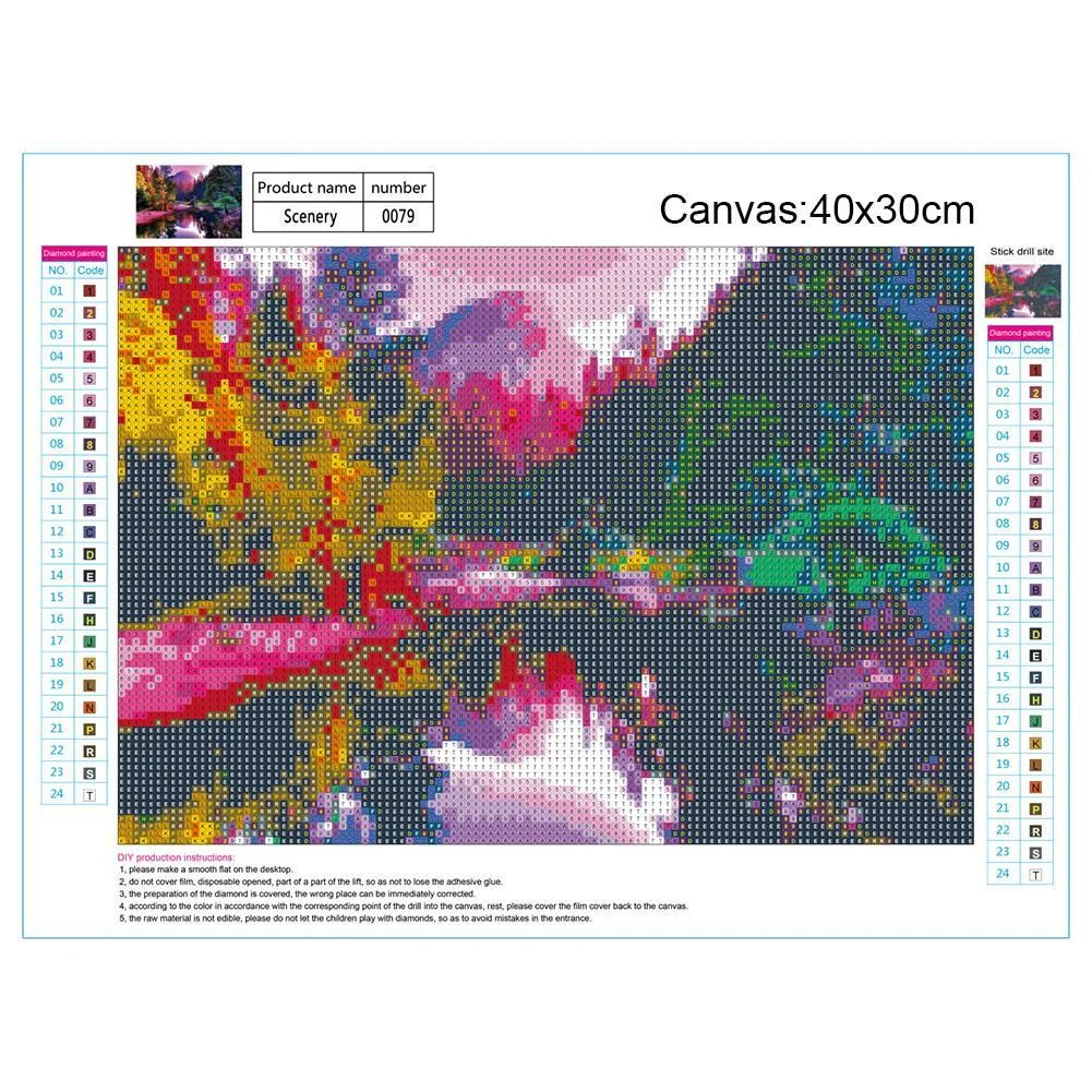 5D DIY Diamond Painting - Full Drill - River Scenery