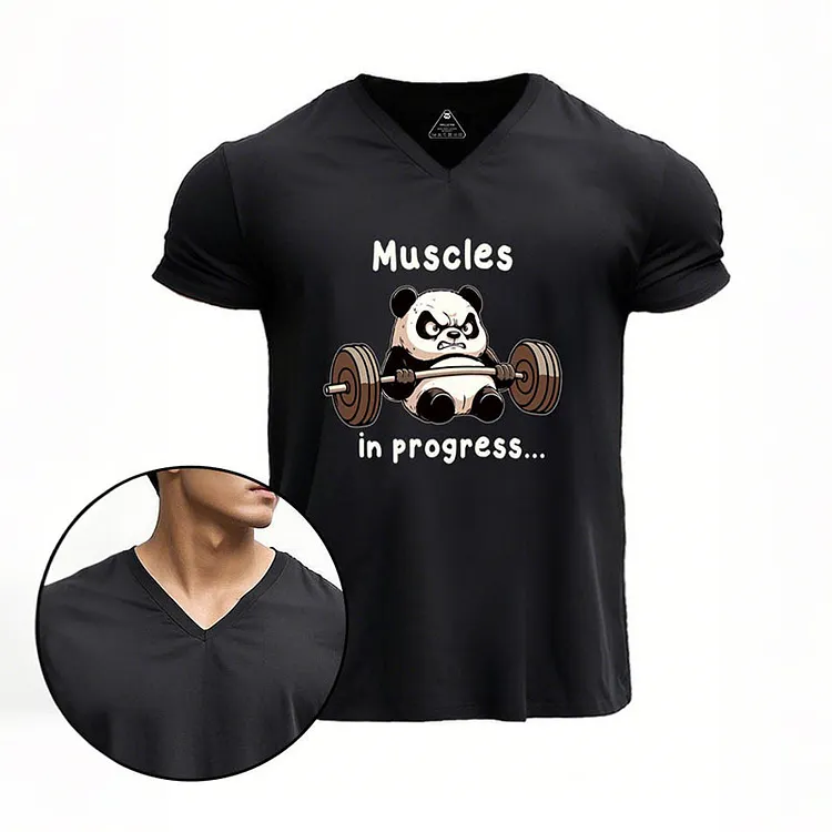 Muscle In Progress V-neck Gym Shirt