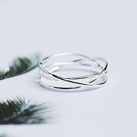 Elegant Simple Silver Ring SP179067