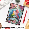 Liebe Papagei Kristall Notizblock Skizzenbuch - 5d DIY Handwerk Notizbuch