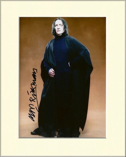 ALAN RICKMAN SEVERUS SNAPE HARRY POTTER PP 8x10 MOUNTED SIGNED AUTOGRAPH Photo Poster painting