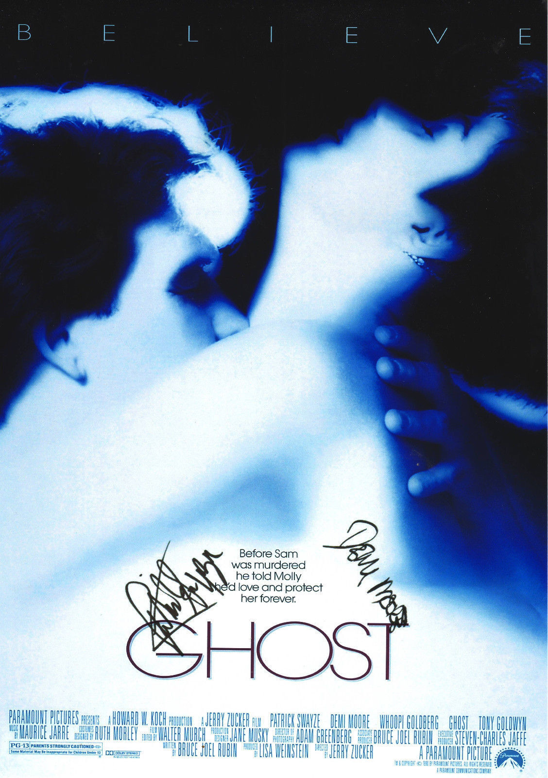 GHOST CAST AUTOGRAPH SIGNED PP Photo Poster painting POSTER 1