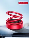 Solar Powered Aroma Diffuser Rotating Suspension Double Ring Car Perfume for Car