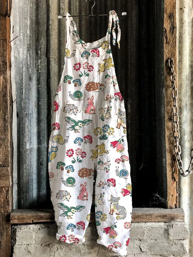 Animal Print Women Jumpsuit Overalls