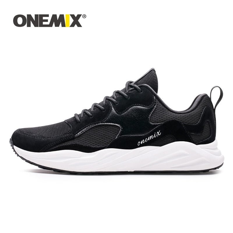 ONEMIX 2021 Men Casual Shoes Breathable Lightweight Running Sneaker Shock Absorption Jogging Shoes Male Tennis Training Footwear