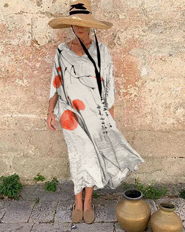 Resort Floral Print Loose Dress