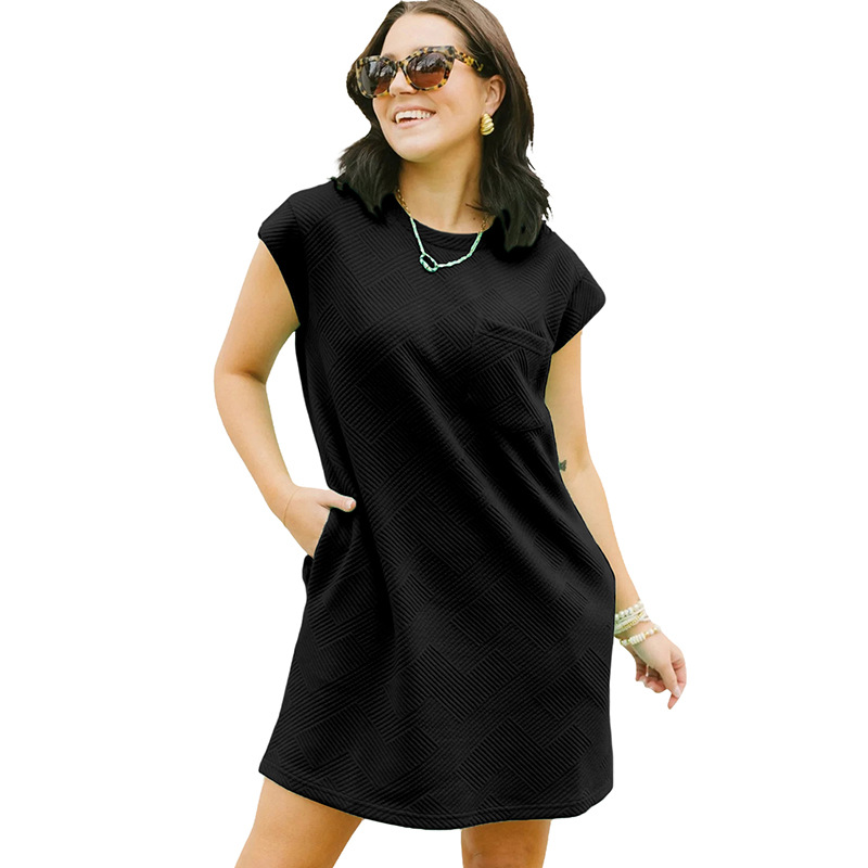 Mature Women Summer New Simple And Versatile T-shirt Style Dress