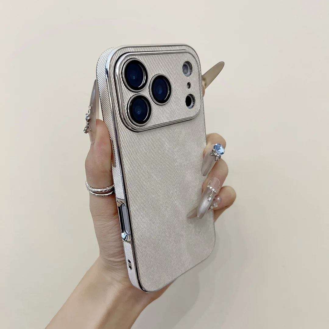 High-end denim leather texture suitable for iPhone 17 Pro max all-inclusive mobile phone case