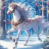 (50*50cm)Christmas Horse - Full Round Drill Diamond Painting