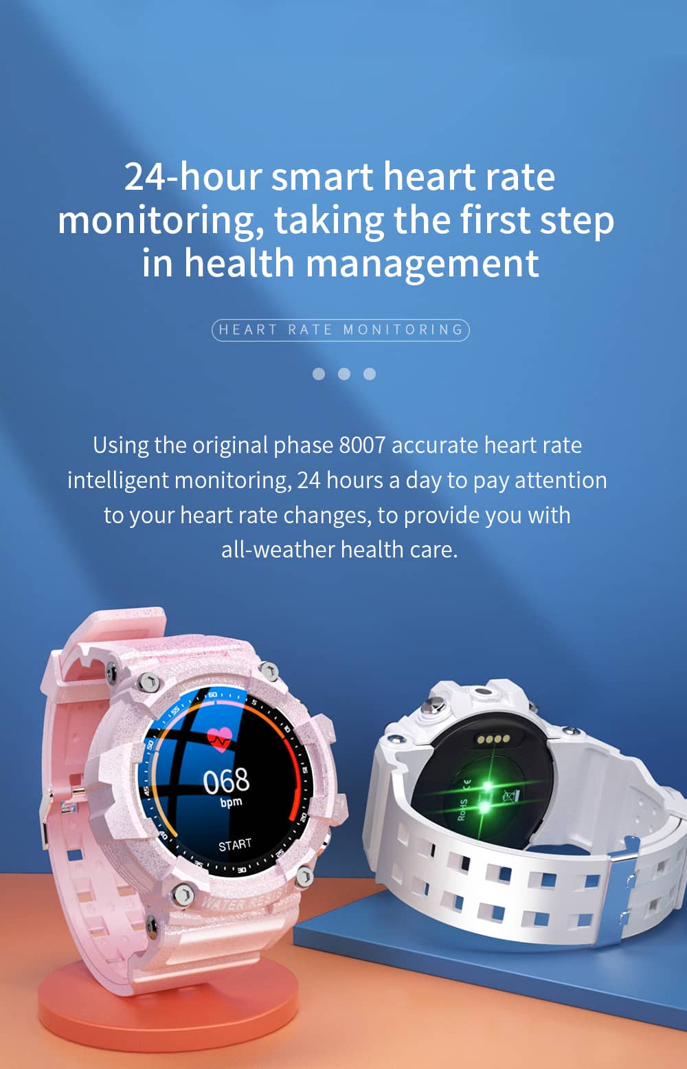 Smart Watch with Bluetooth Call ECG Heart Rate Blood Pressure Blood Oxygen Monitoring - Findtime