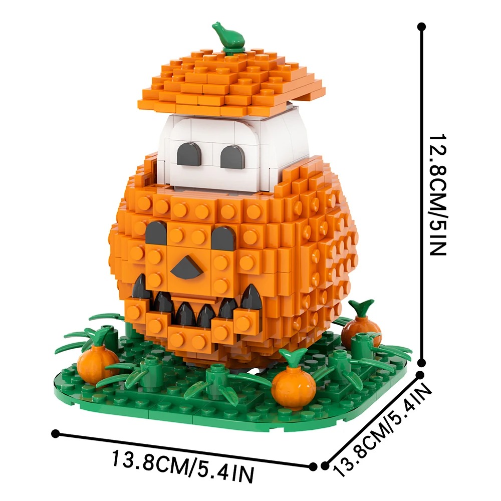 414PCS Ghost Pumpkin Building Blocks Set Stranger Monster Action Figures Model Toys Halloween Decoration Ideas Gift for Kids