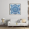Blue And White Porcelain-Mandala-14CT Stamped Cross Stitch 40*40cm/15.75*15.75in