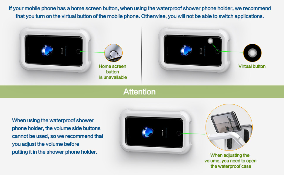 shower phone holder