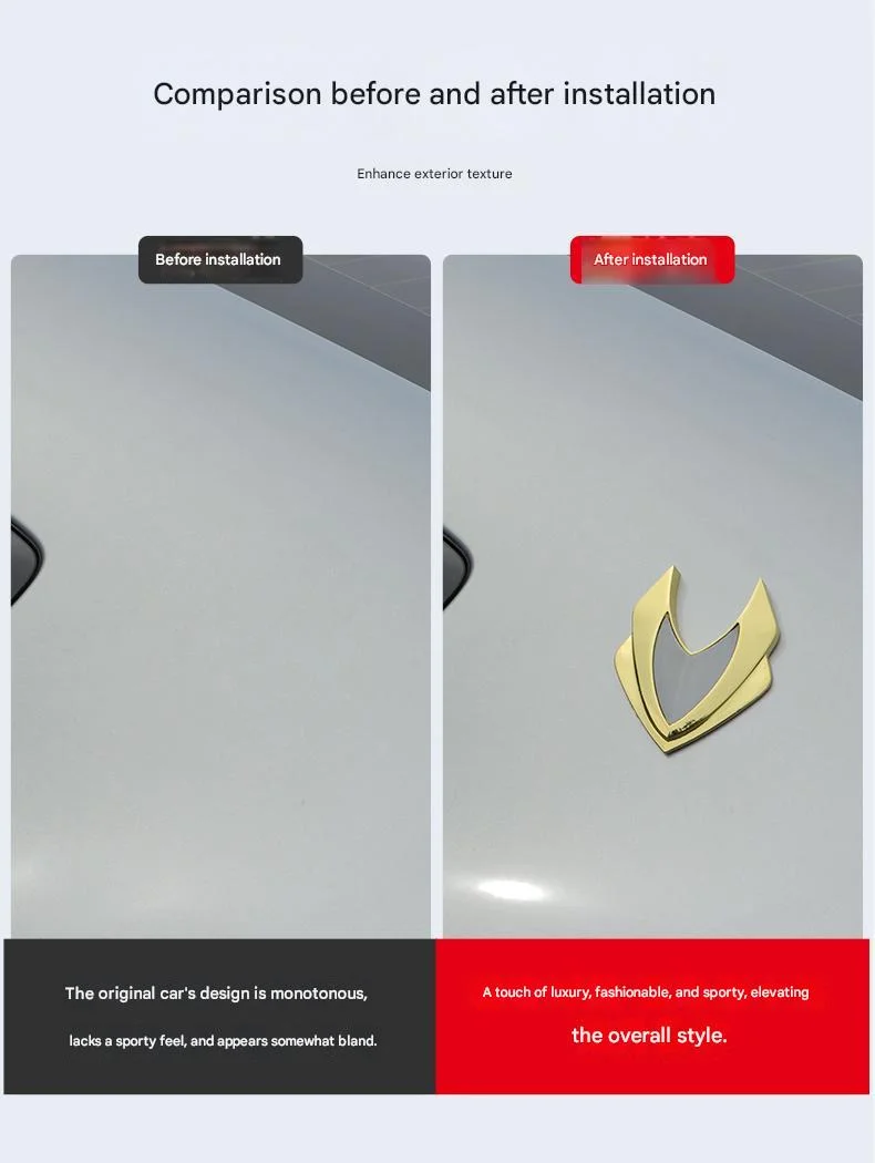 Automotive zinc alloy shield emblem(2PCS)