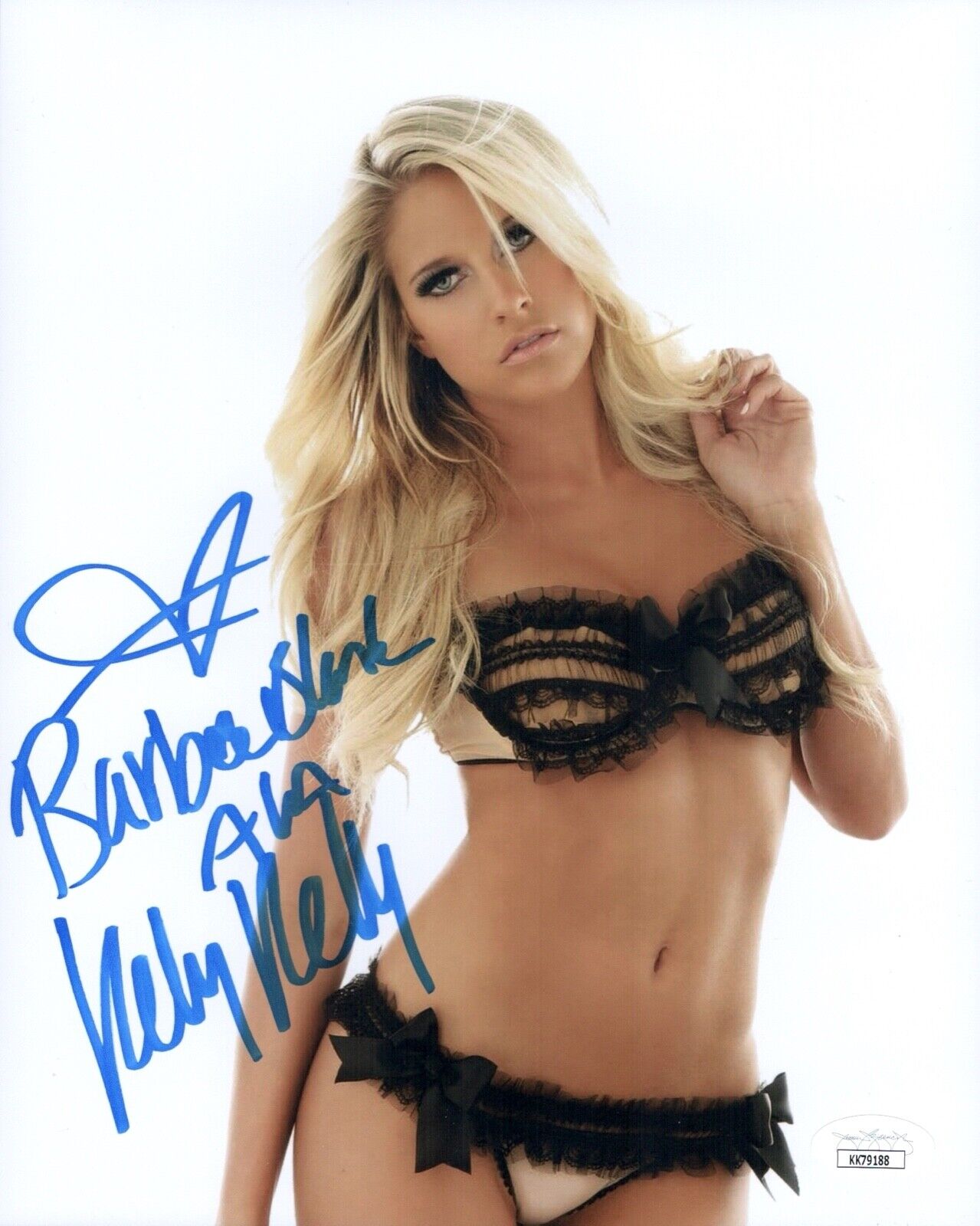 KELLY KELLY Signed 8x10 SEXY Photo Poster painting BARBIE BLANK WWE Autograph JSA COA Cert