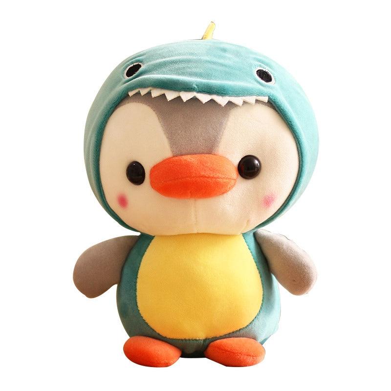Suitable For Internet Popular Cute Penguin Doll Plush Toy Little Penguin Transformation Dinosaur Frog Doll Trumpet Grab