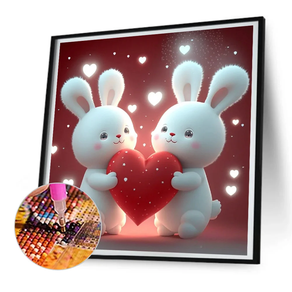 Diamond Painting - Full Round Drill - Rabbit(30*30cm)