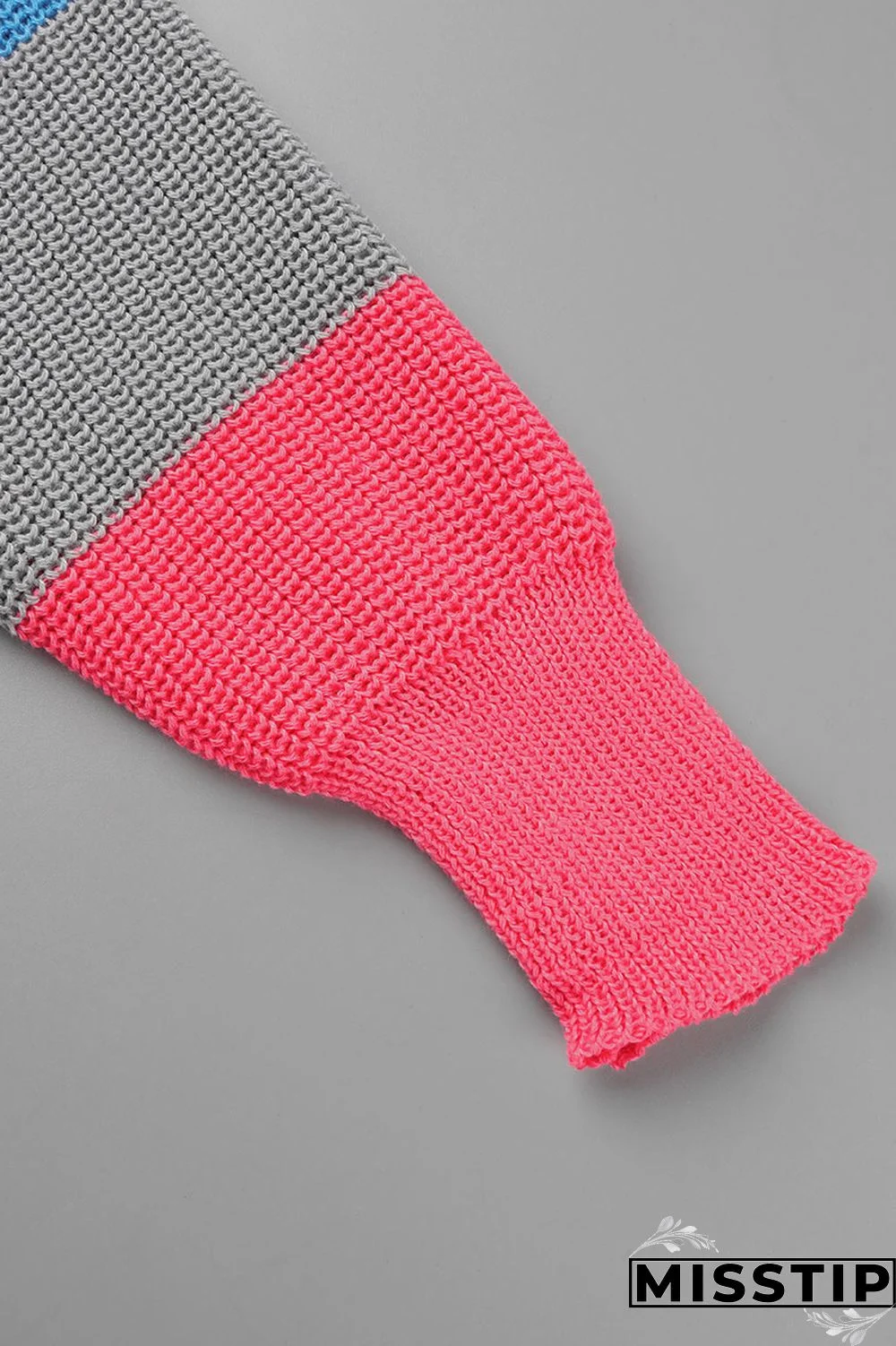 Blue Plus Size Daily Striped Cardigan