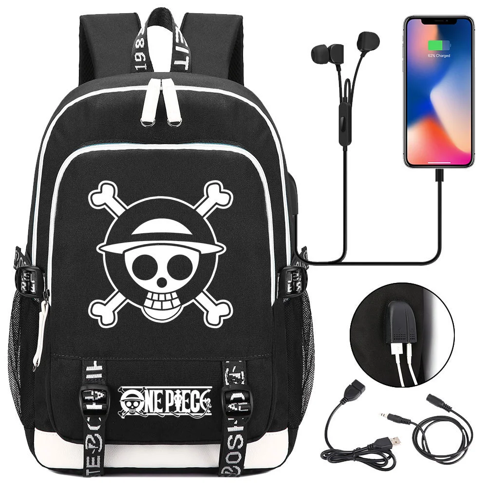 Buzzdaisy Premium One Piece Backpack with USB Charging Port and Laptop Protection - Multi-Pocket for Large Capacity Storage